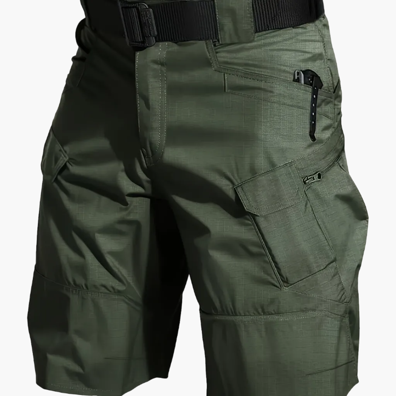 Pantaloncini funzionali da uomo per attività all'aperto con tasche e cintura – Pantaloni da trekking e tempo libero