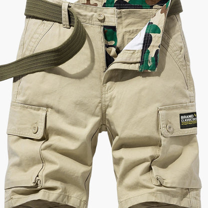 Herren Cargo-Shorts im Casual-Design mit Gürtel und Taschen – Ideal für Freizeit und Outdoor