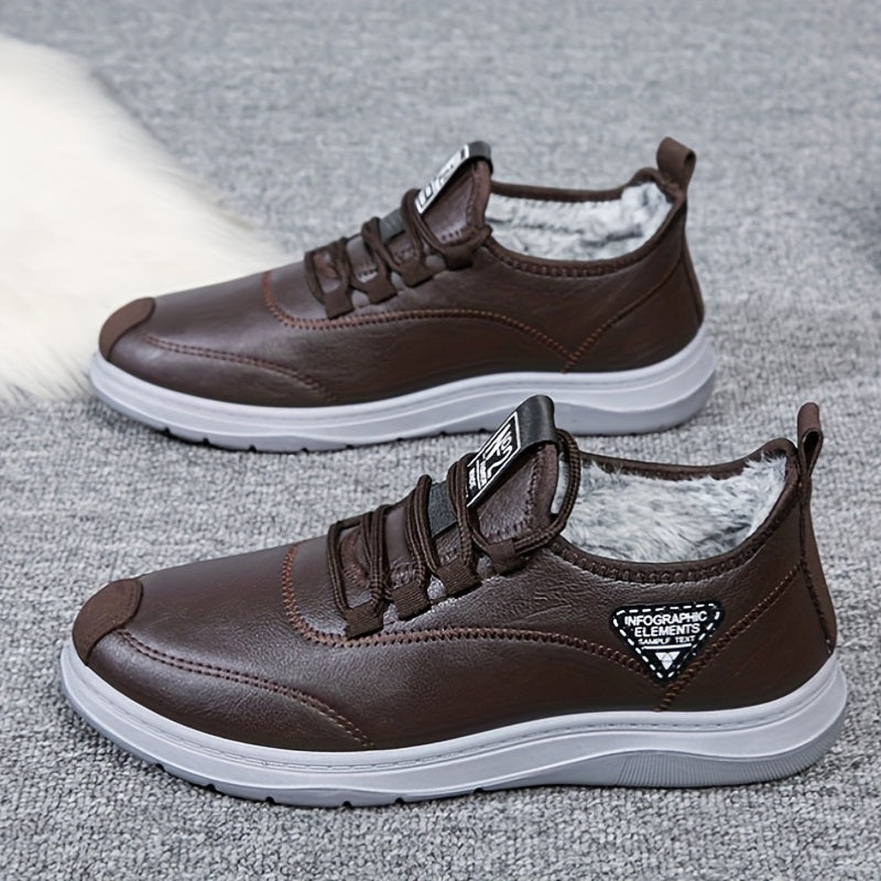 Botas de invierno para hombre con cordones y forro cálido