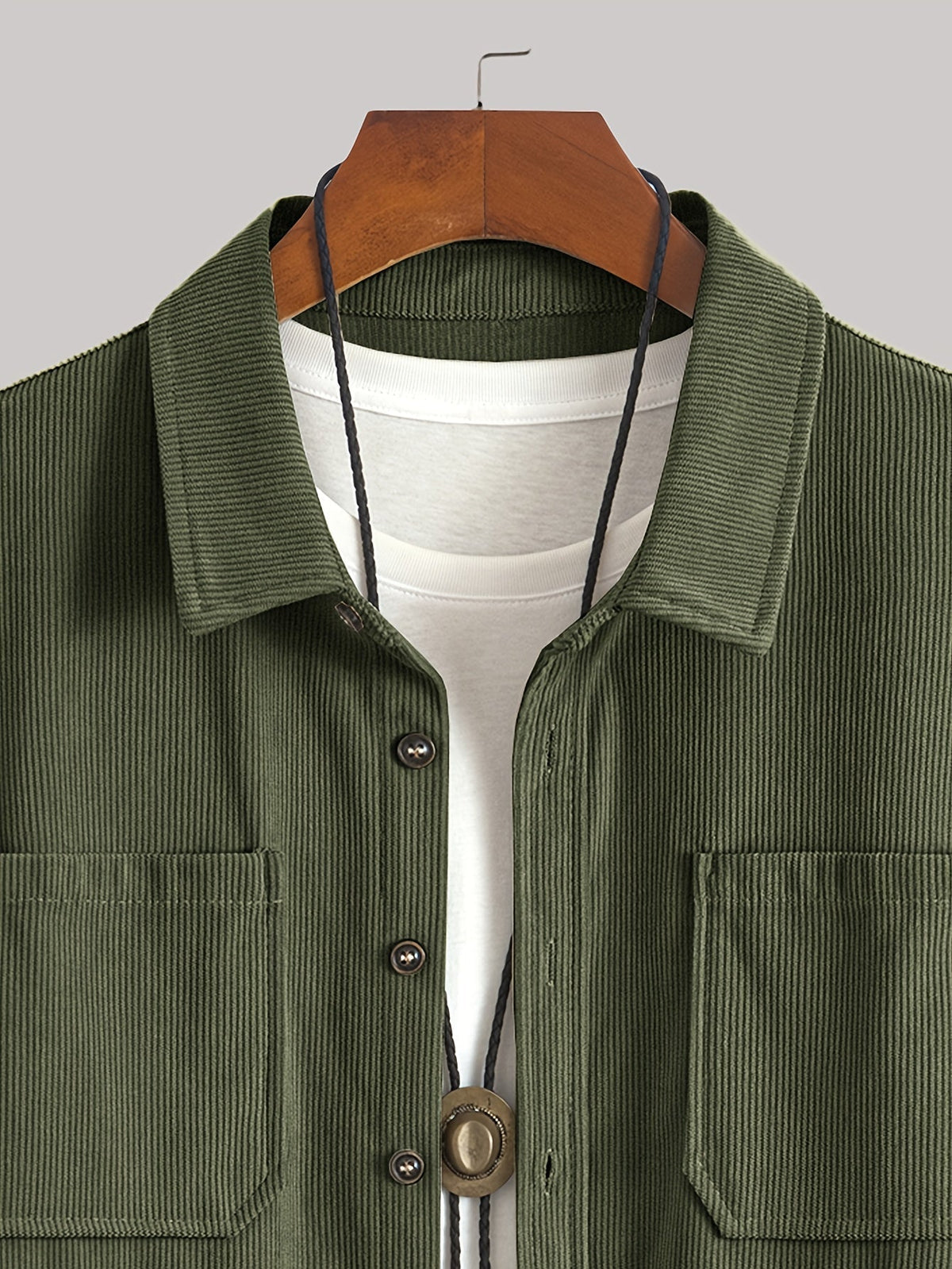 Bryce | Overshirt met lange mouwen, zakken en knopen voor heren