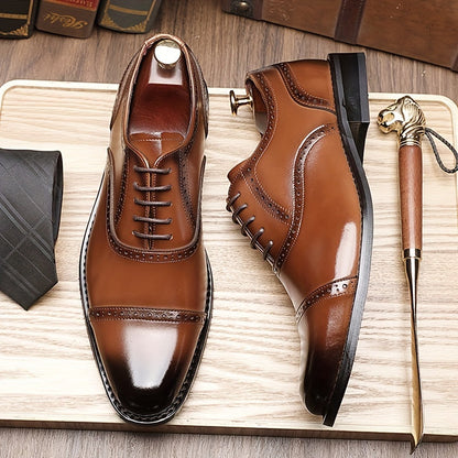 Herren Business Oxford-skor – Eleganta snörskor för kontor och vardag