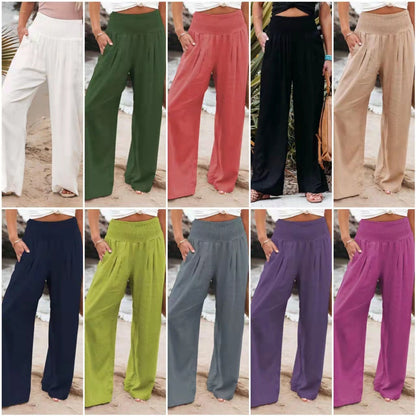 Damen Weitgeschnittene Sommerhose mit Hohem Bund – Relaxed Fit für Freizeit & Urlaub