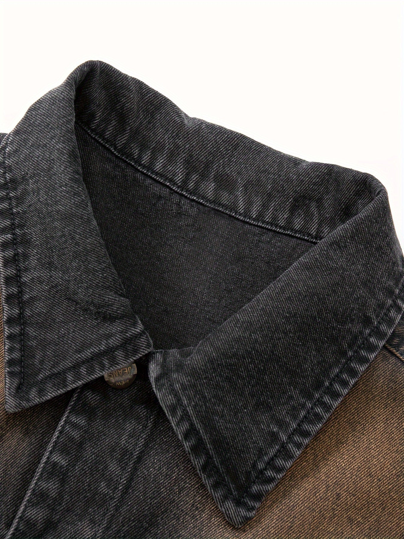 Jeansweste Herren Schwarz Used-Look Ärmellos