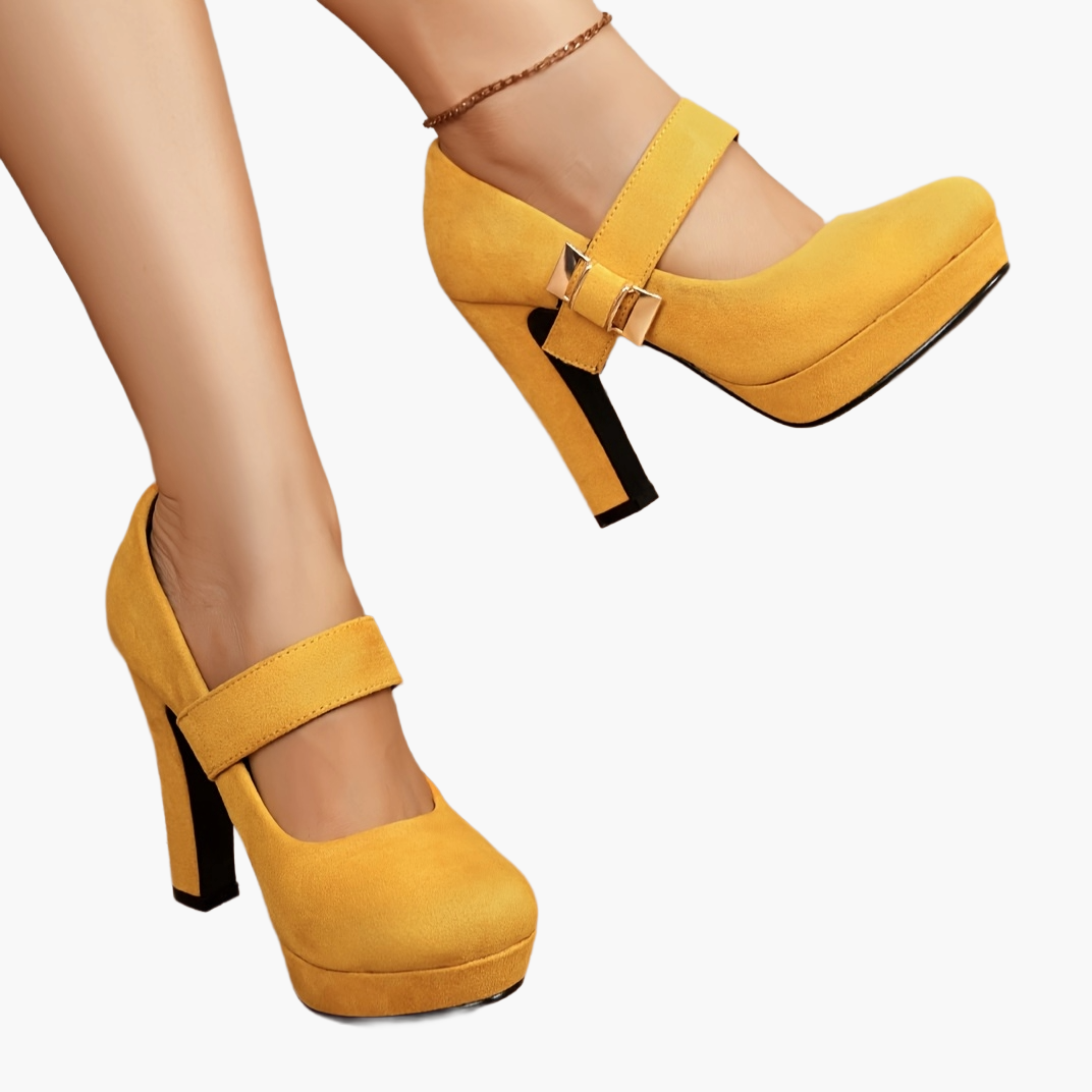 Damen Mary-Jane Pumps mit Blockabsatz und elegantem Design für festliche Anlässe