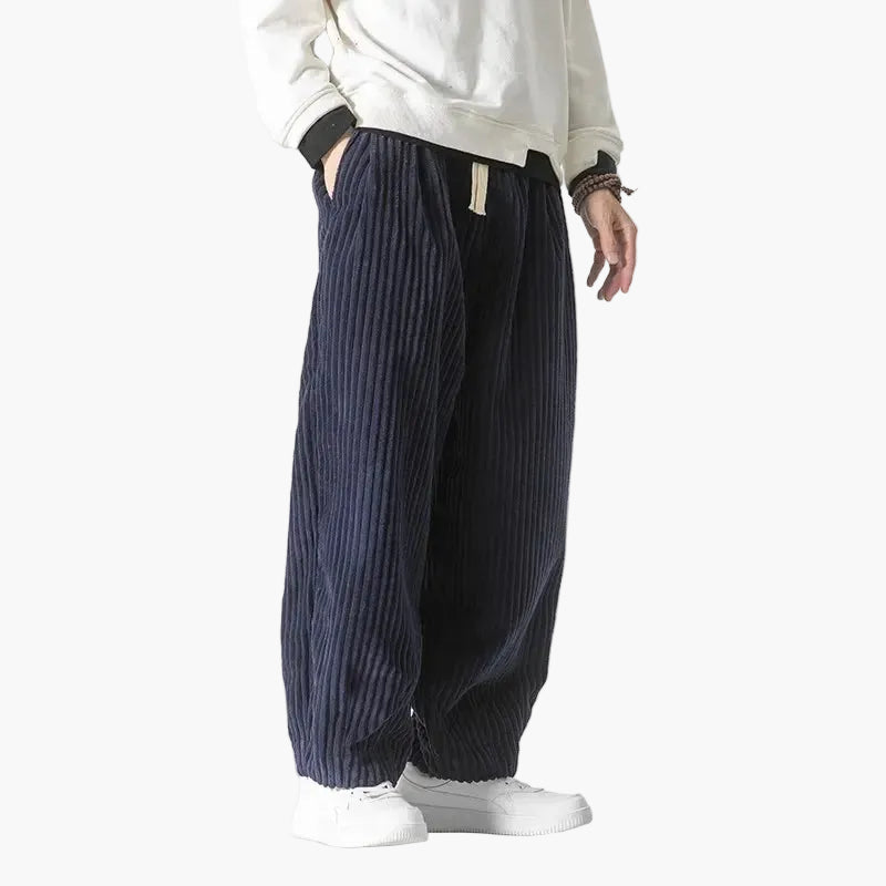 Herre Vide Fritidsbukser med Snøre – Afslappede Streetwear Baggy Bukser
