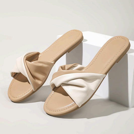 Dames zomerschoenen platte sandalen met knoopontwerp voor vrije tijd en dagelijks gebruik