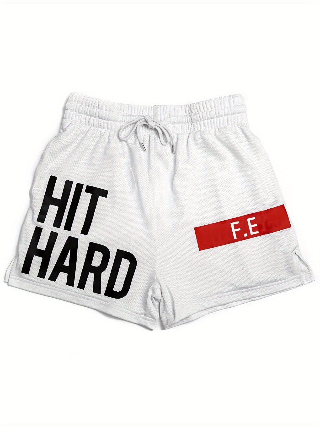 Herren Basketball Shorts im Sportstil mit "HIT HARD" Print – Lässige Fitness- und Trainingsshorts