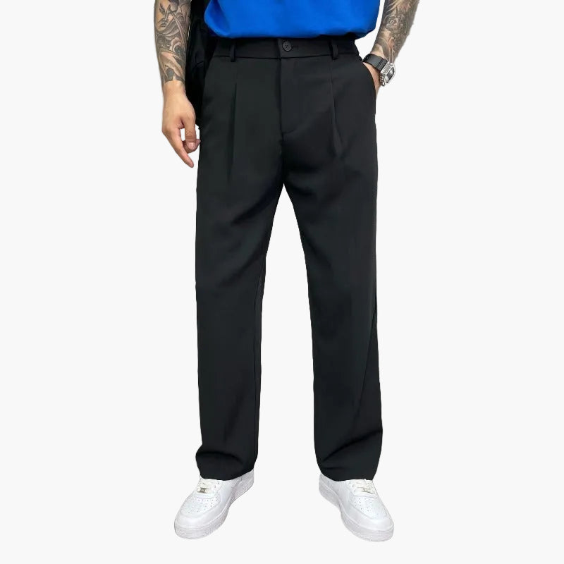 Pantaloni wide-leg da uomo – Pantaloni da completo moderni in stile street per tutti i giorni e tempo libero