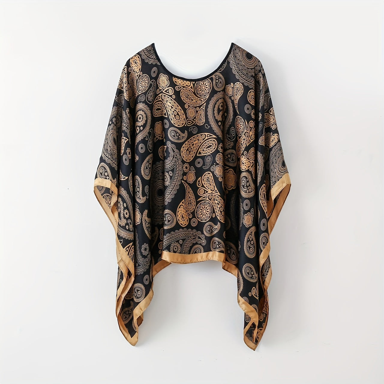 Blusa poncho bohemia para mujer – elegante capa para playa y uso diario