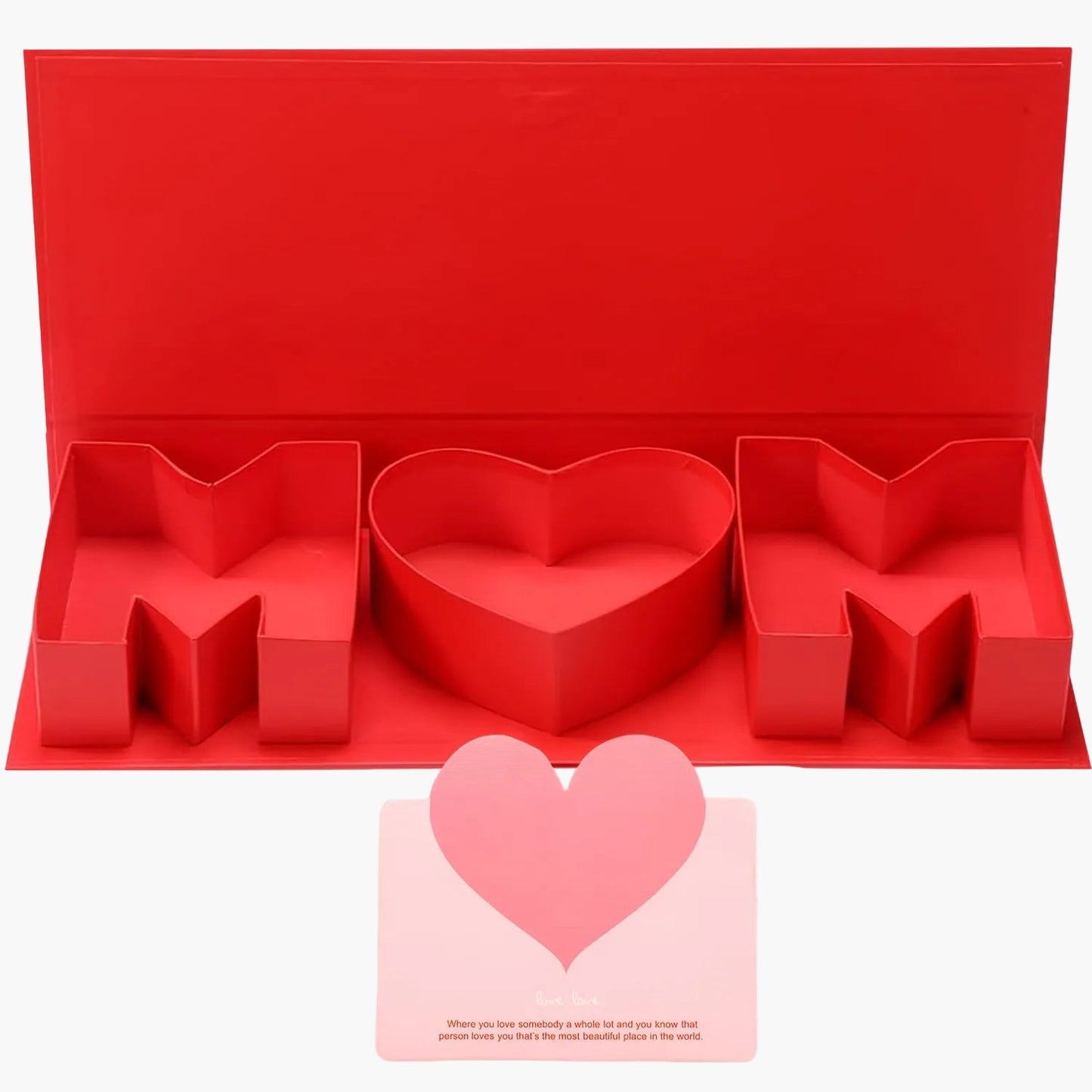 Geschenkbox für Frauen – Präsentationsbox in Buchstaben- und Herzform, stilvolles Geschenk für Muttertag oder besondere Anlässe