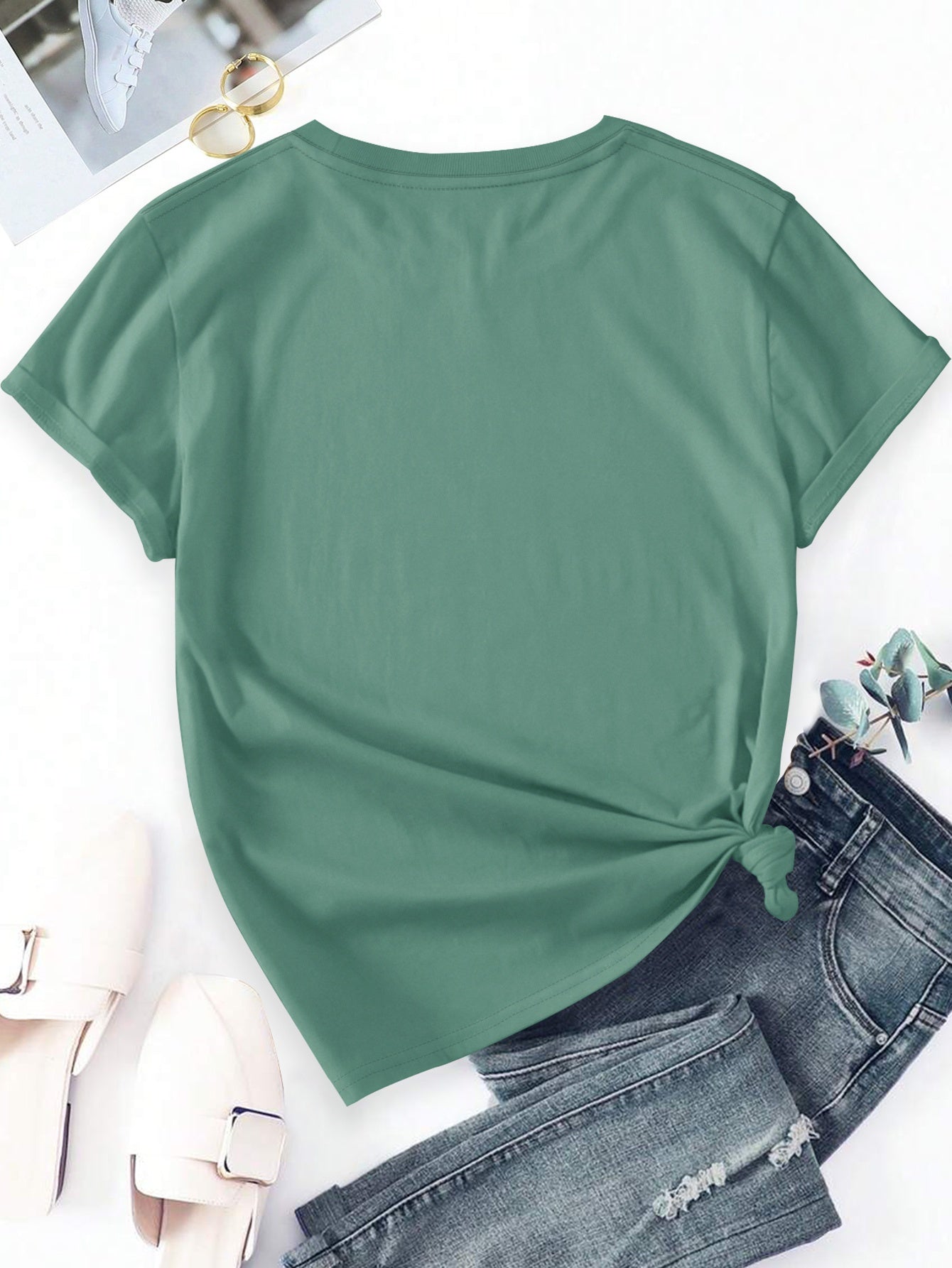 T-shirt donna con stampa di fiori selvatici – Maglietta casual moderna con illustrazione floreale, ideale per tutti i giorni e outfit rilassati