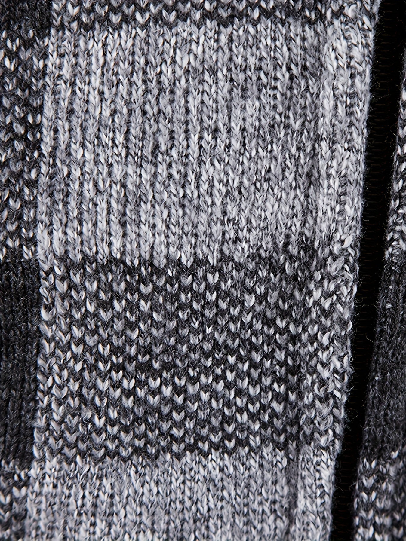 Herren Kapuzenstrickjacke kariert gefüttert Reißverschluss