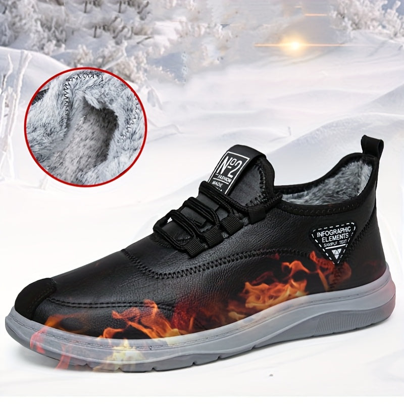 Botas de invierno para hombre con cordones y forro cálido