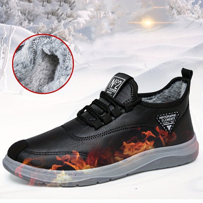 Botas de invierno para hombre con cordones y forro cálido
