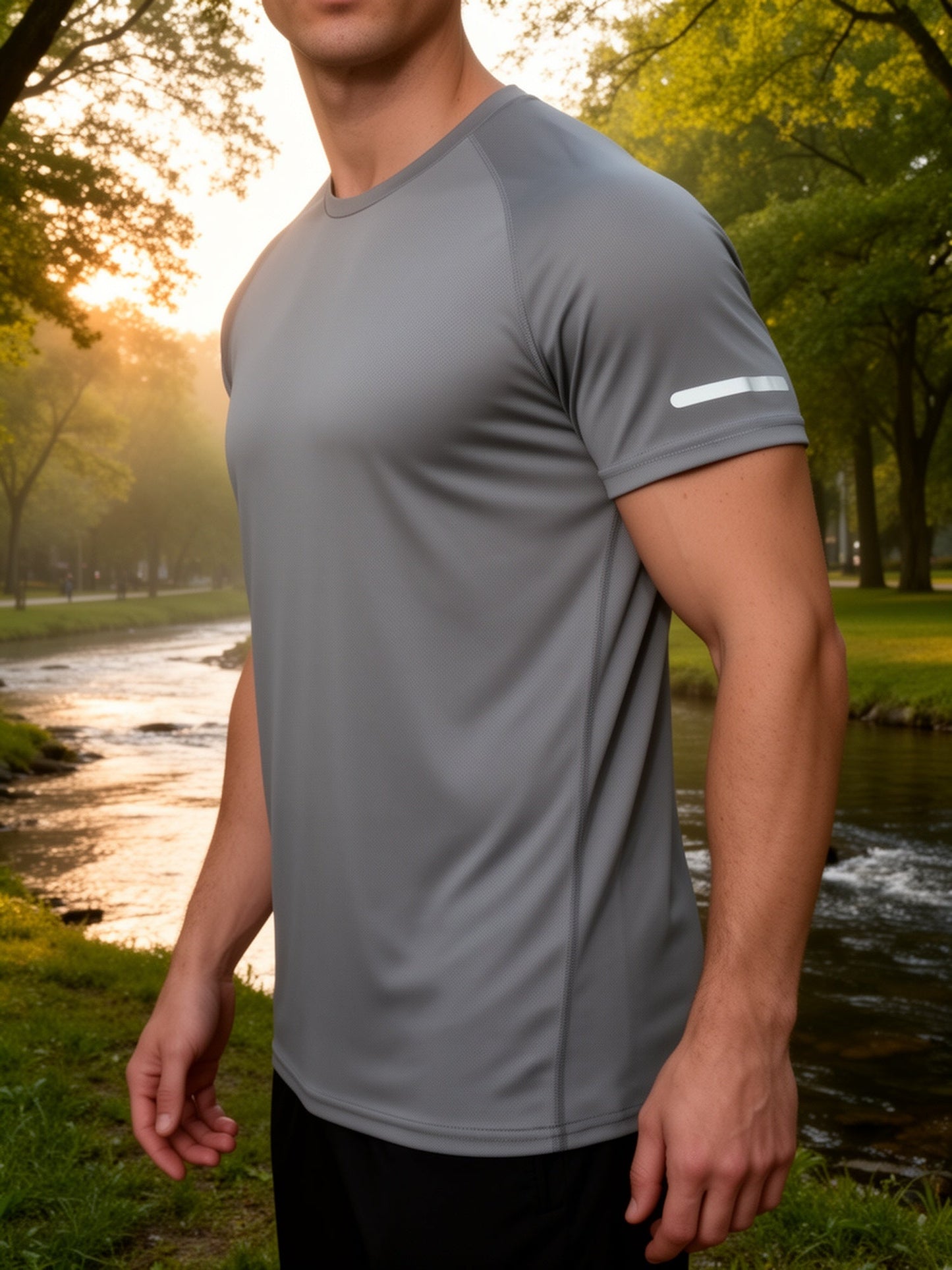 Herr Sport T-shirt kortärmad regular fit för träning och utomhusaktiviteter
