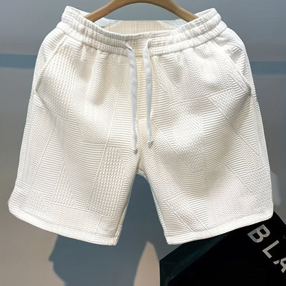 Herren Freizeitshorts mit Strukturmuster – Modernes Design für Alltag & Sport