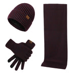 Stoere winterset met muts, sjaal en handschoenen