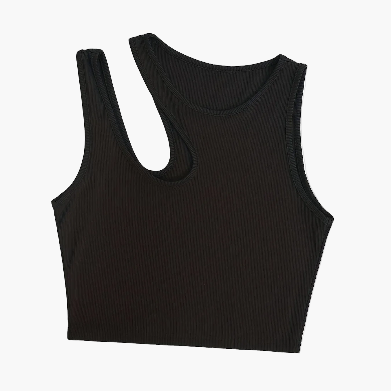 Dames asymmetrische crop top voor de zomer – modieus vrijetijds- en feesttopje