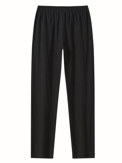 Pantalón casual para hombre con pierna recta – Pantalón de verano para uso diario y deporte
