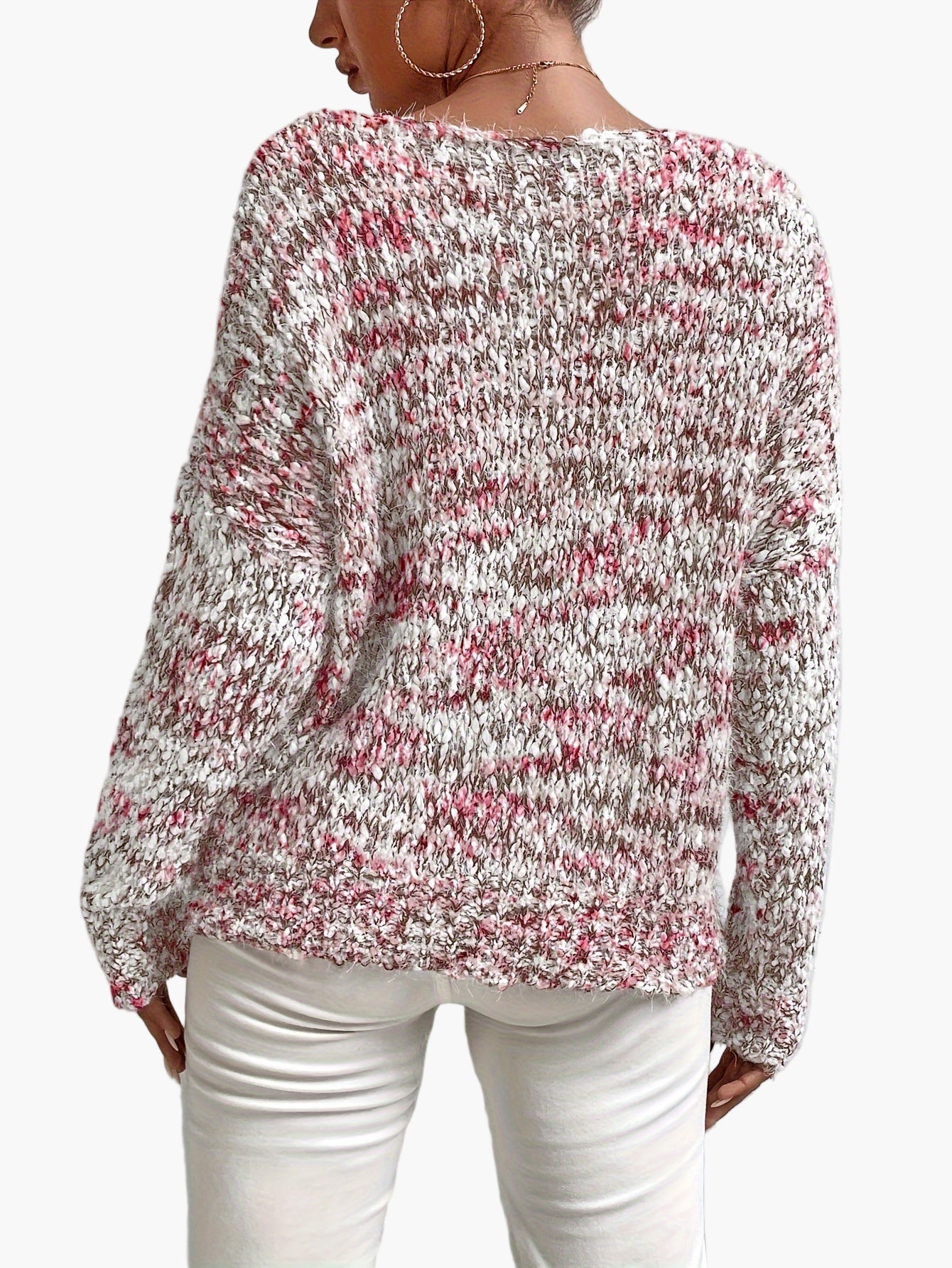 Jersey de mujer en estilo casual holgado – Jersey de punto moderno para el día a día y tiempo libre
