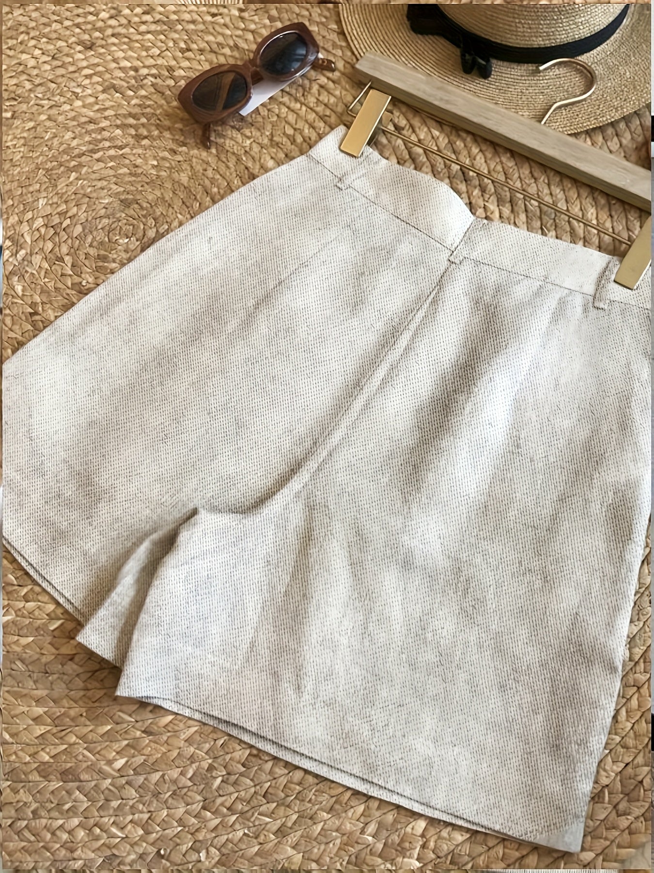 Dame vintage shorts med høj talje til sommer – stilfulde fritidsshorts med lommer