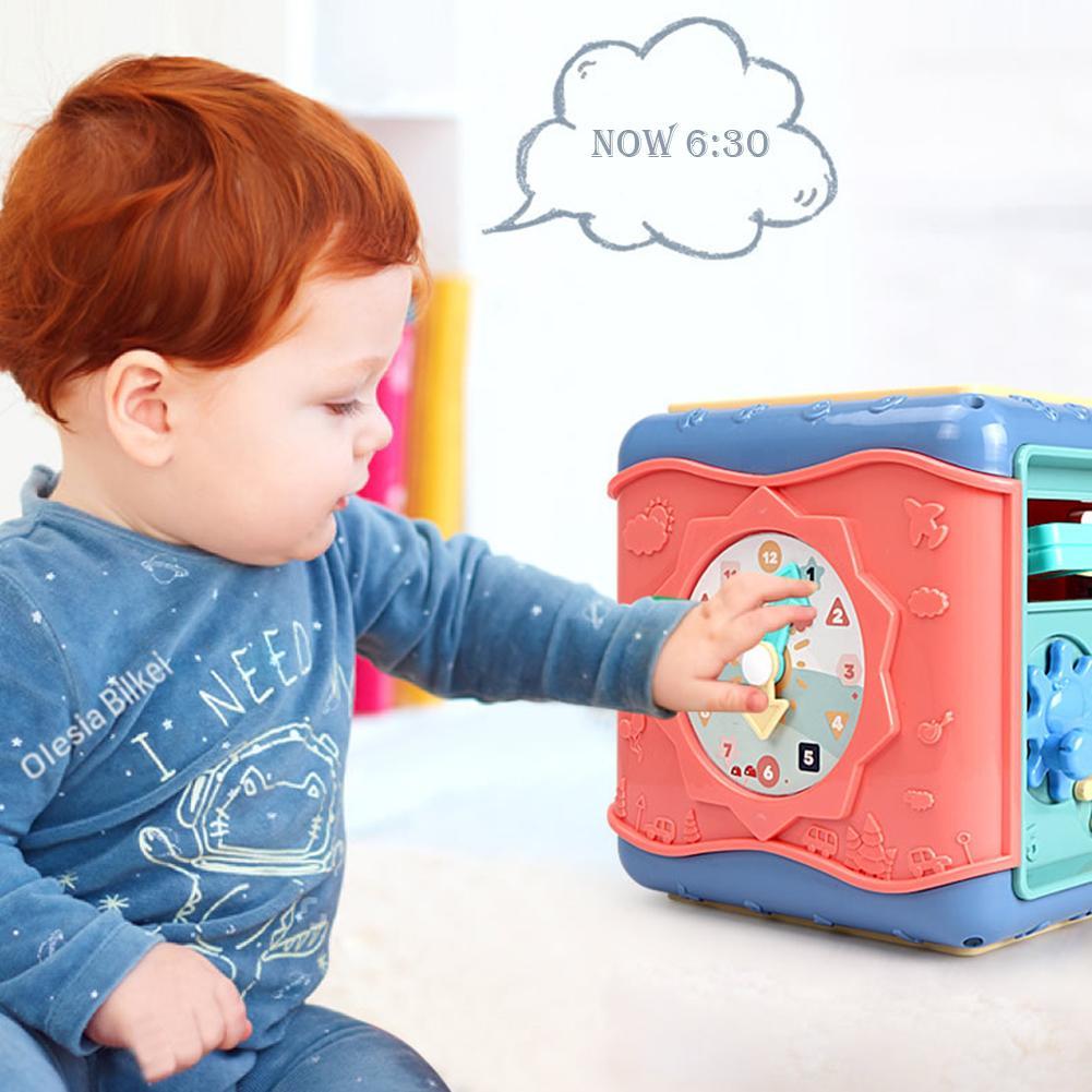 Cube d'apprentissage Montessori pour enfants – Jouet à six faces avec labyrinthe, engrenages et activités – Jouet éducatif précoce