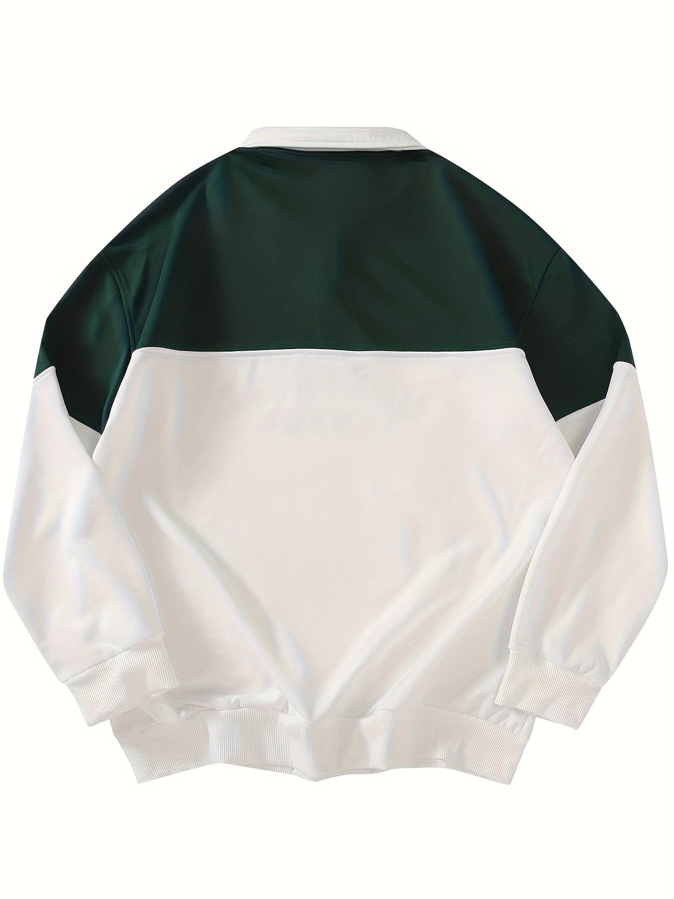 Unisex Color Block Sweatshirt mit Reißverschluss-Polo-Kragen und Montreal Canada Aufdruck