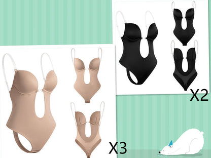 Damen Bodysuit Shapewear mit Push-up-Effekt – Unsichtbarer Body-Former für perfekte Silhouette