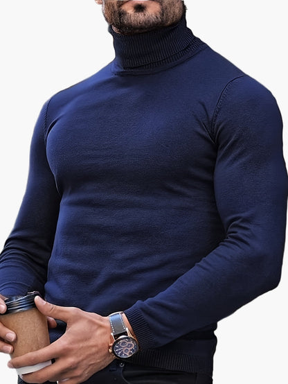 Herren Rollkragenpullover Slim Fit – Stilvoller Strickpullover für Alltag und Büro