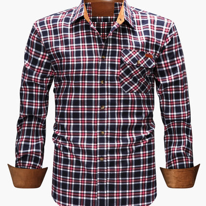 Camicia casual uomo a quadri manica lunga – Camicia moderna per tutti i giorni e ufficio
