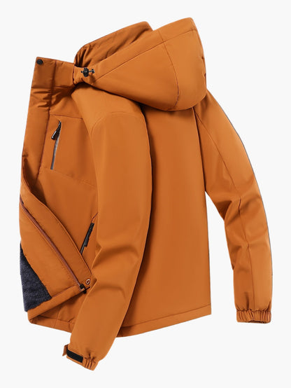 Herrarnas outdoor funktionsjacka med huva – Sportig vindjacka för vandring & fritid