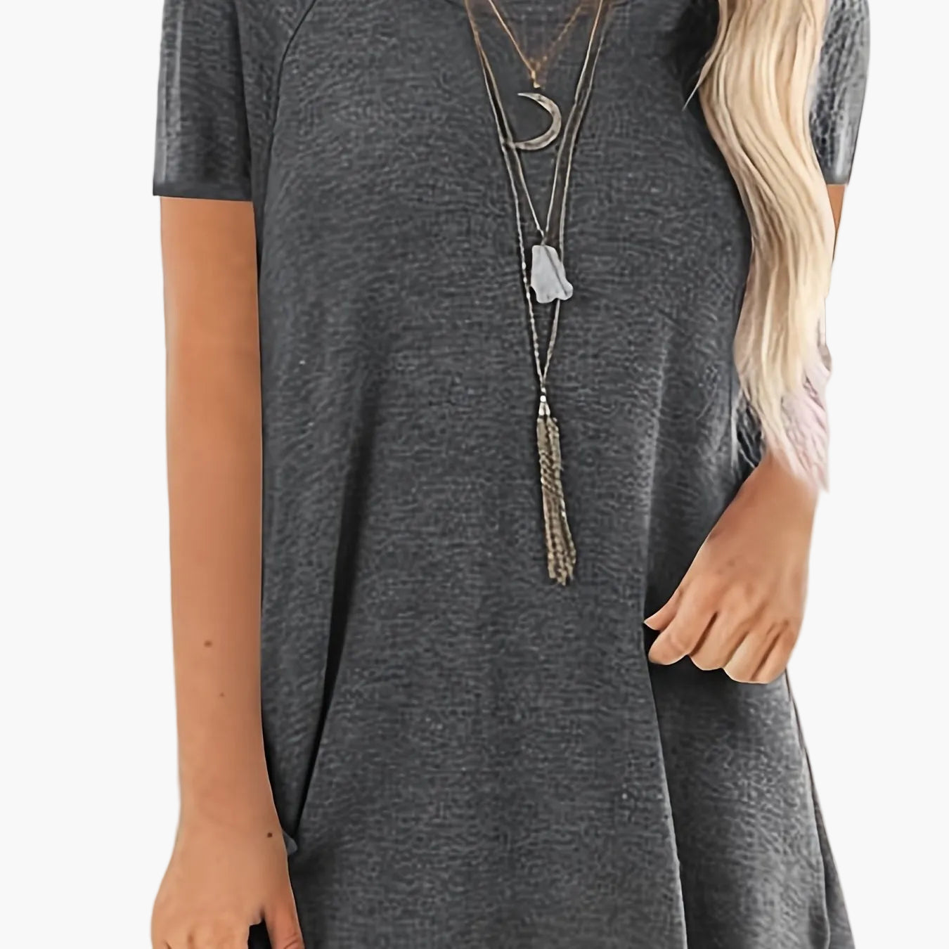 Tunica donna manica corta taglio ampio moda casual