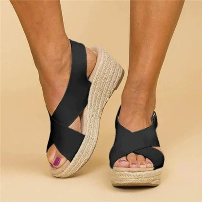 Damen Keilabsatz Sommerschuhe – Orthopädische Komfort Sandalen für Alltag und Freizeit