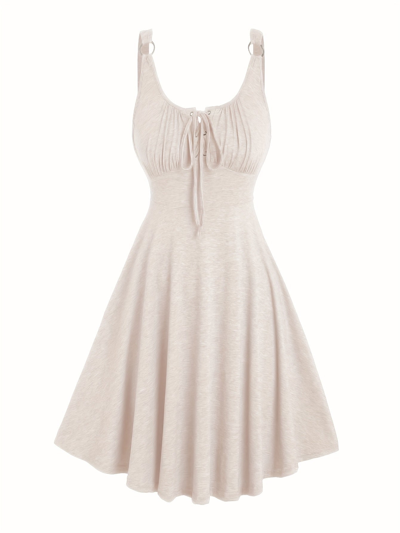 Damen Freizeit Skaterkleid mit Schnürung – Elegantes Sommerkleid für Alltag & Ausgehen