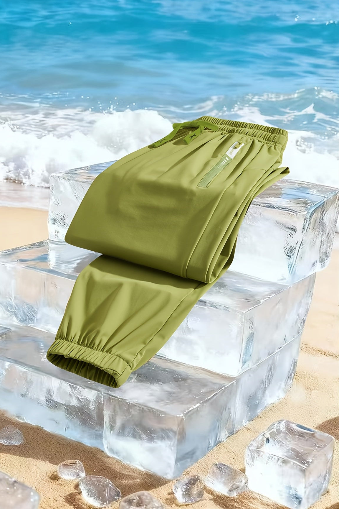 Męskie spodnie dresowe Regular Fit – letni styl casual, luźne z kieszeniami i sznurkiem w pasie