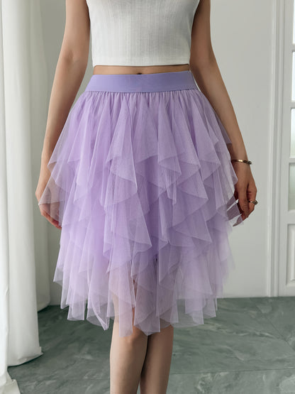Damen Tüllrock Kurz Mehrlagig Flatternd Eleganter Stil – Perfekt für Party und Alltag