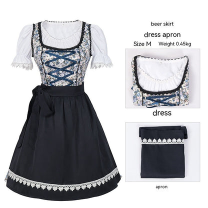 Damska sukienka Dirndl w tradycyjnym stylu ludowym na Oktoberfest i występy sceniczne