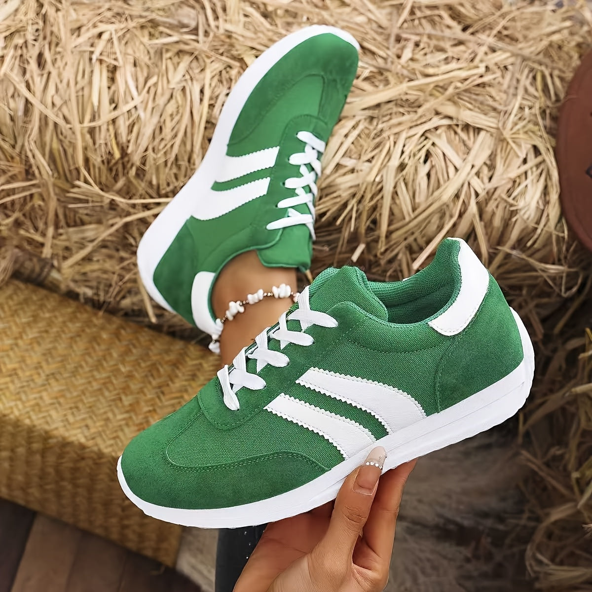 Baskets femme style rétro décontracté pour le quotidien et les loisirs