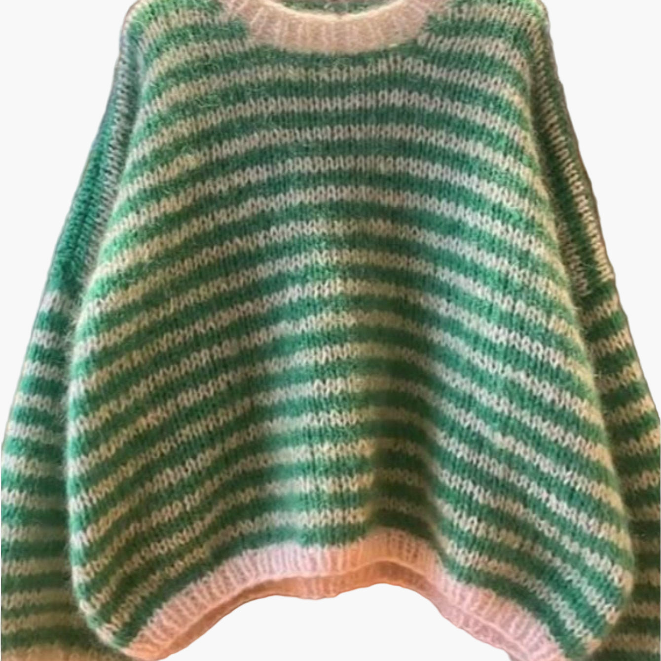 Jersey oversize para mujer a rayas estilo suelto otoño invierno casual