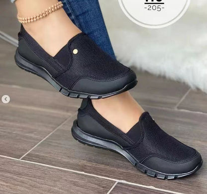 Dames Slip-On Vrijetijdsschoenen – Comfortabele ademende sneakers voor dagelijks gebruik en vrije tijd