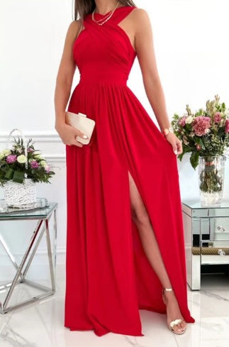 Natalie – Robe d'été sans manches avec lien au cou