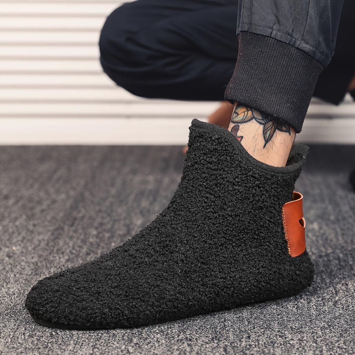 Kuschelige Hausschuhe Booties für Herren – Weiche Haussocken mit Plüschfutter in verschiedenen Farben