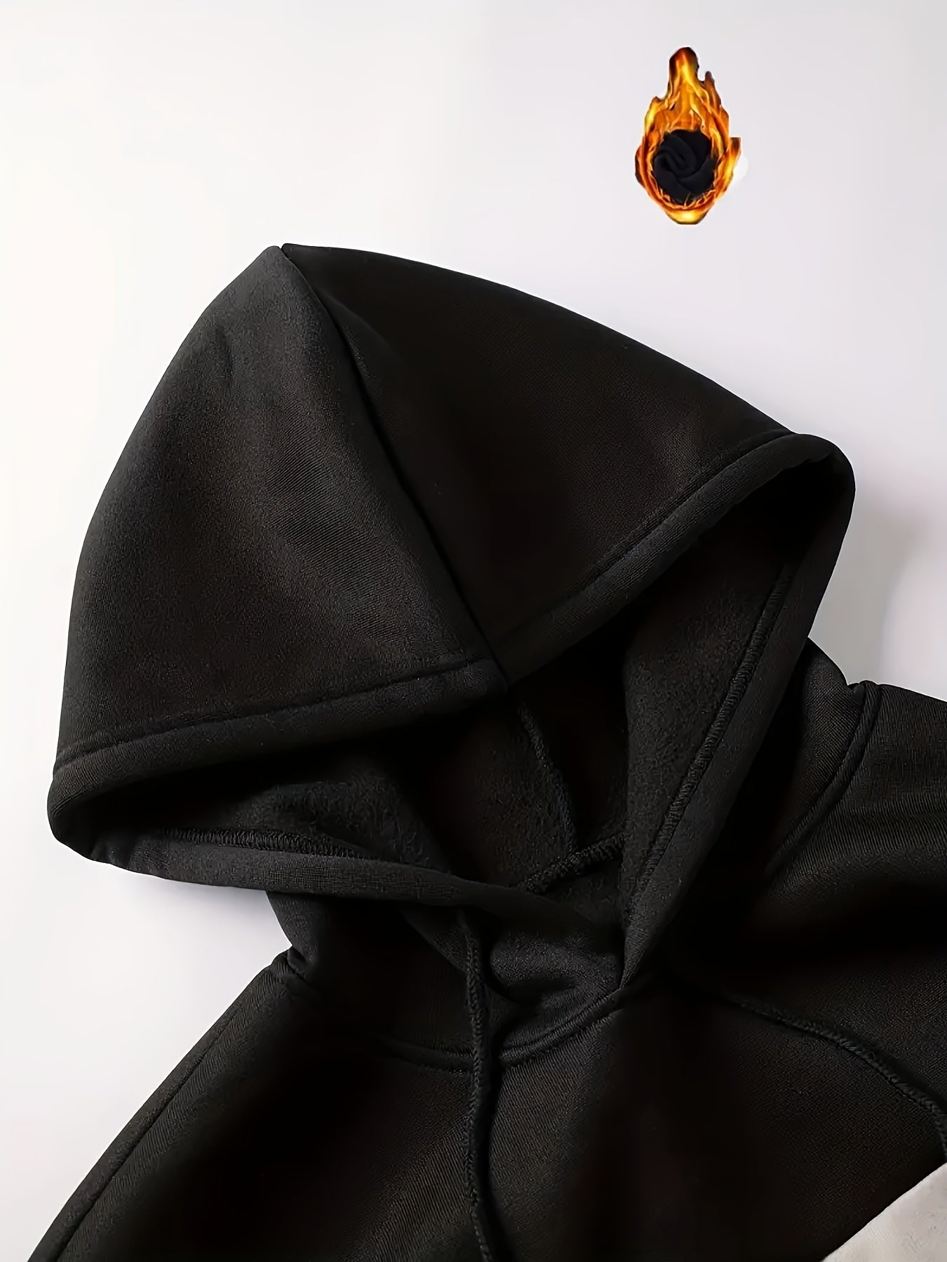 Herren Hoodie Color-Block Schwarz Weiß Braun mit Kapuze