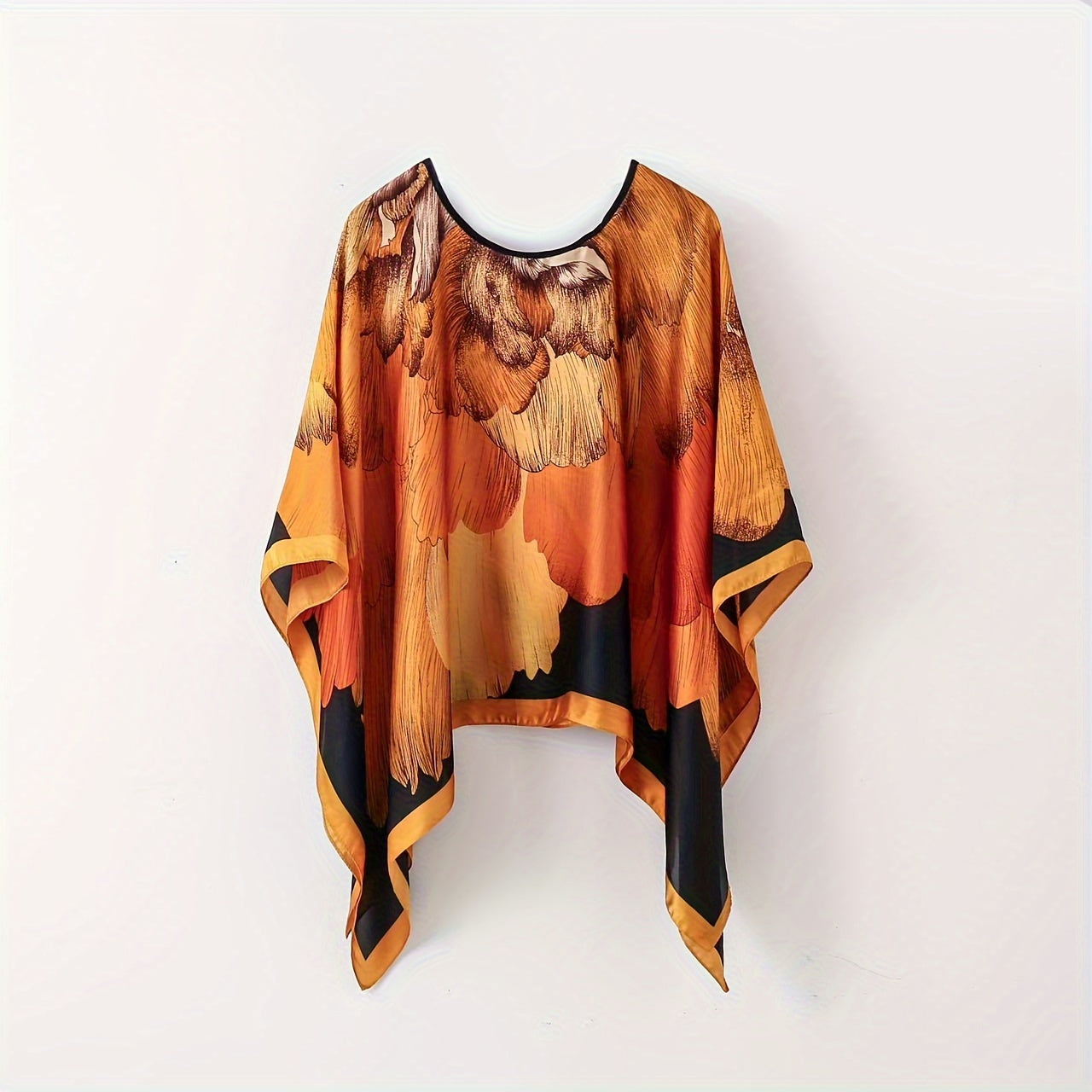 Blusa poncho bohemia para mujer – elegante capa para playa y uso diario