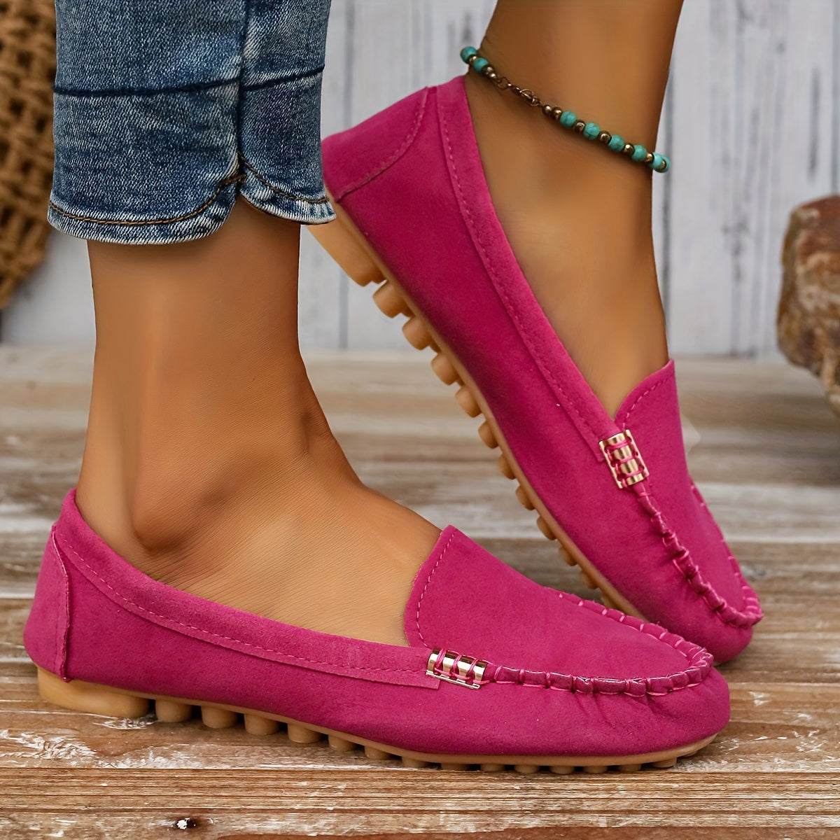 Damskie mokasyny wsuwane wygodne buty na co dzień – elegancki styl loafer do codziennego użytku i do biura
