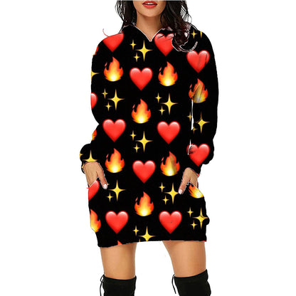 Dame Halloween Hoodie Kjole – Morsomt Kostyme for Halloweenfester og Skumle Anledninger