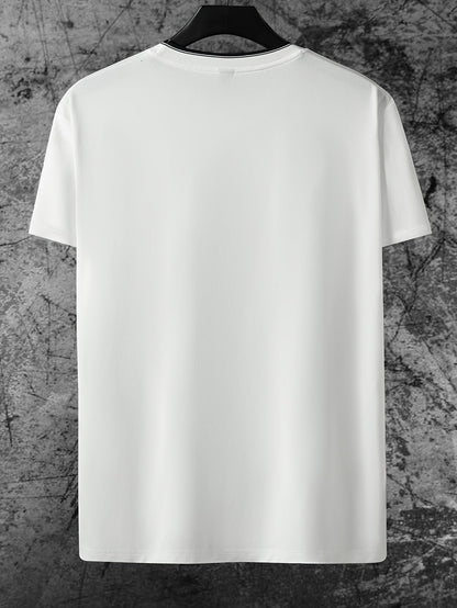 Herre T-shirt i streetwear-stil med "Chicago" print – afslappet sommeroverdel