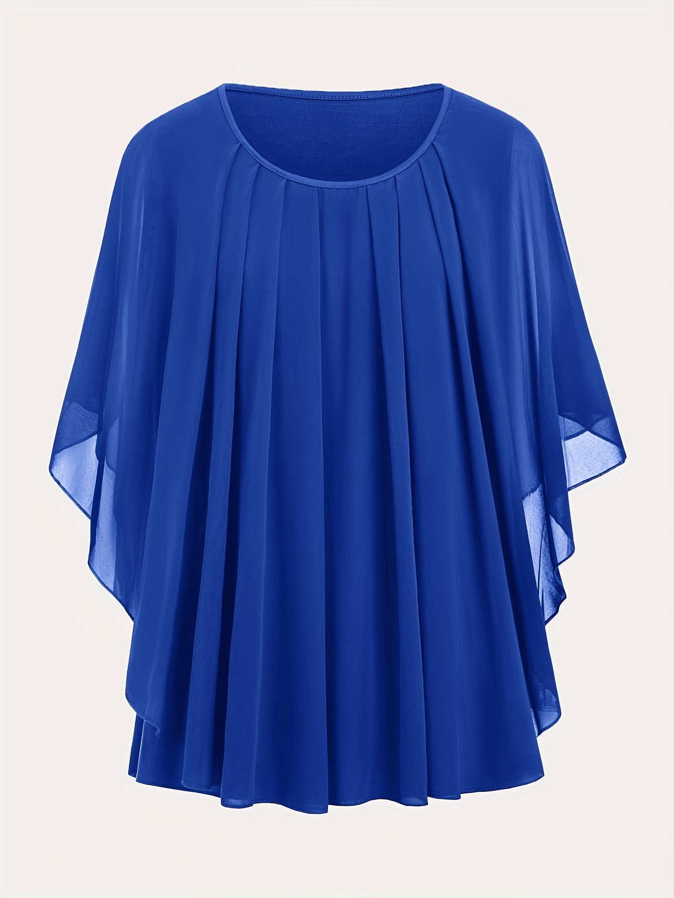 Damen Elegante Oversized Chiffon Bluse für Ausgehen – Stilvolle Flatterärmel, Lockerer Schnitt, Ideal für festliche Anlässe