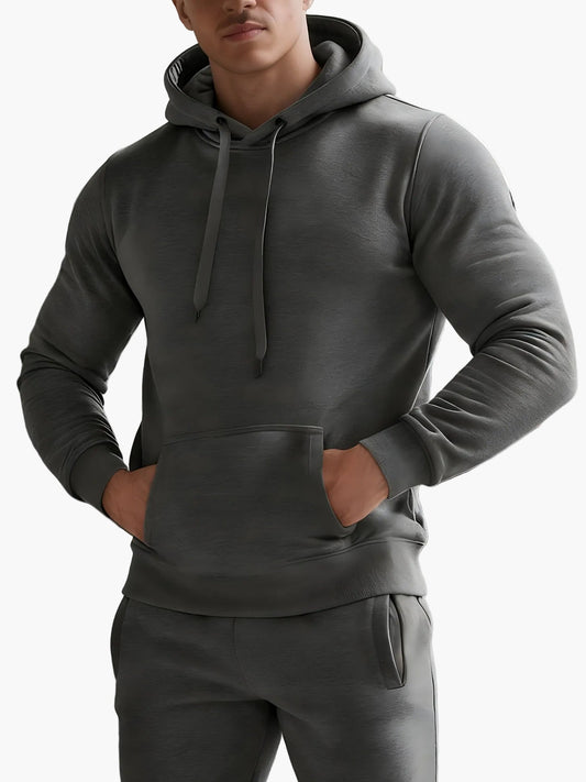 Herr Hoodie Träningsset – Sportig Hoodie med Joggingbyxor för Fritid & Fitness