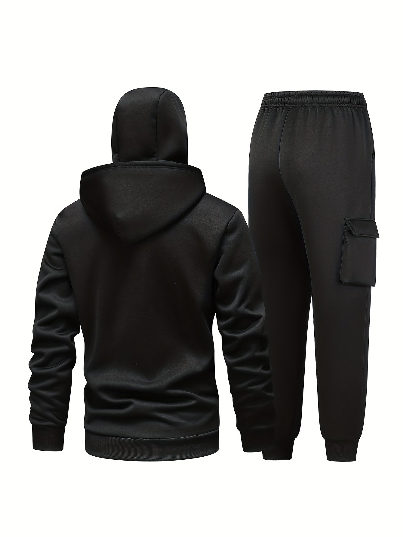 Unisex Kapuzenpullover Balaclava-Design & Jogginghose Trainingsanzug mit Spinnen-Logo